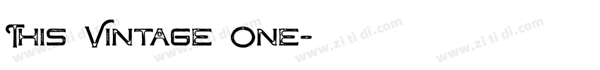 This Vintage One字体转换